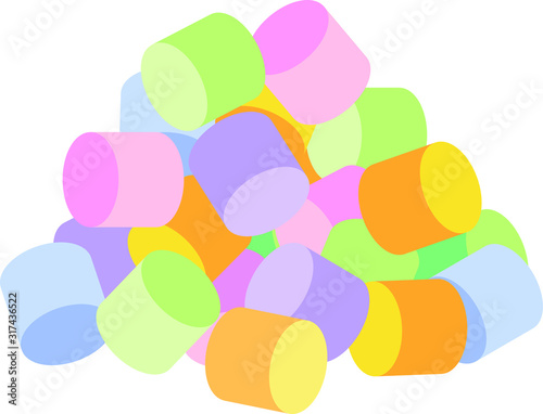 marshmallow icon, logo vector illustration