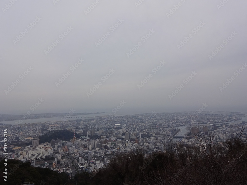 The view of Tokushima City in Japan