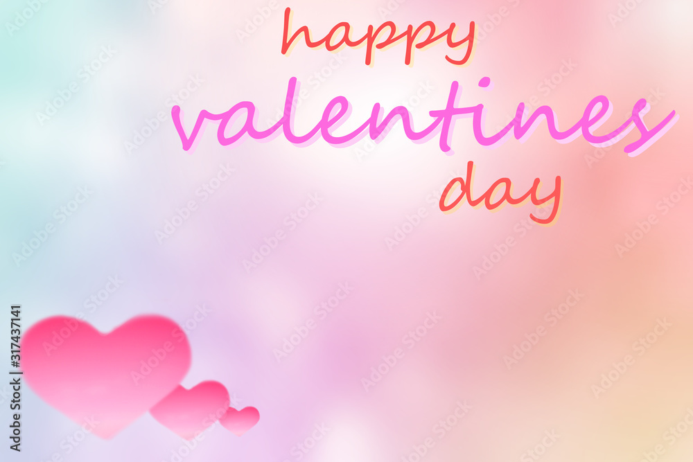 The valentine's day background has an abstract pastel pink color of love.
