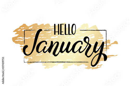Lettering phrase January