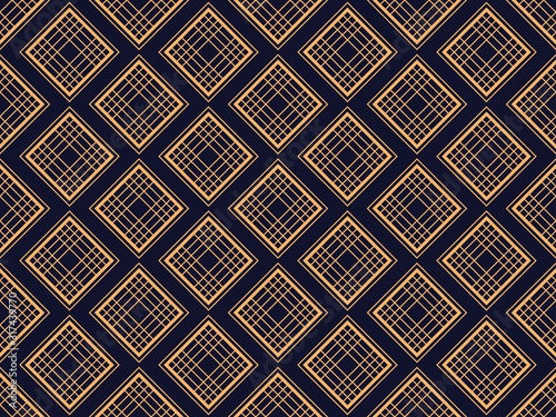 Art deco seamless pattern. Linear geometric art of the 20s in retro style. Vector illustration