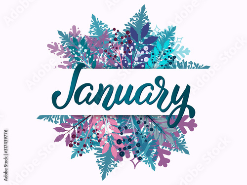 Lettering phrase January