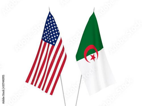 America and Algeria flags