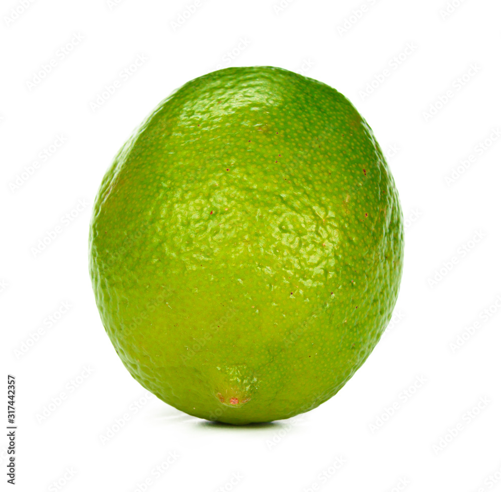 Lime citrus fruit isolated on white background Lime citrus fruit isolated on white background