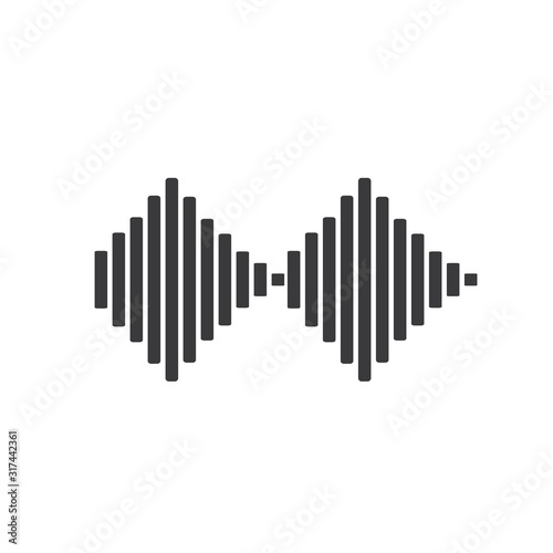 Sound wave logo template vector icons