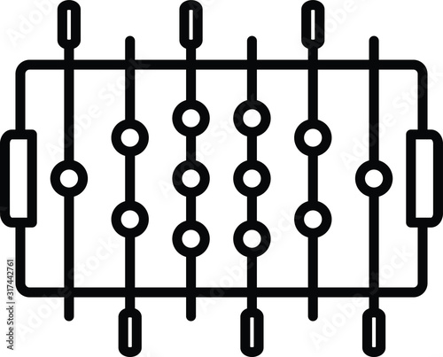 foosball icon, vector illustration