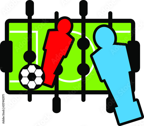 foosball icon, vector illustration
