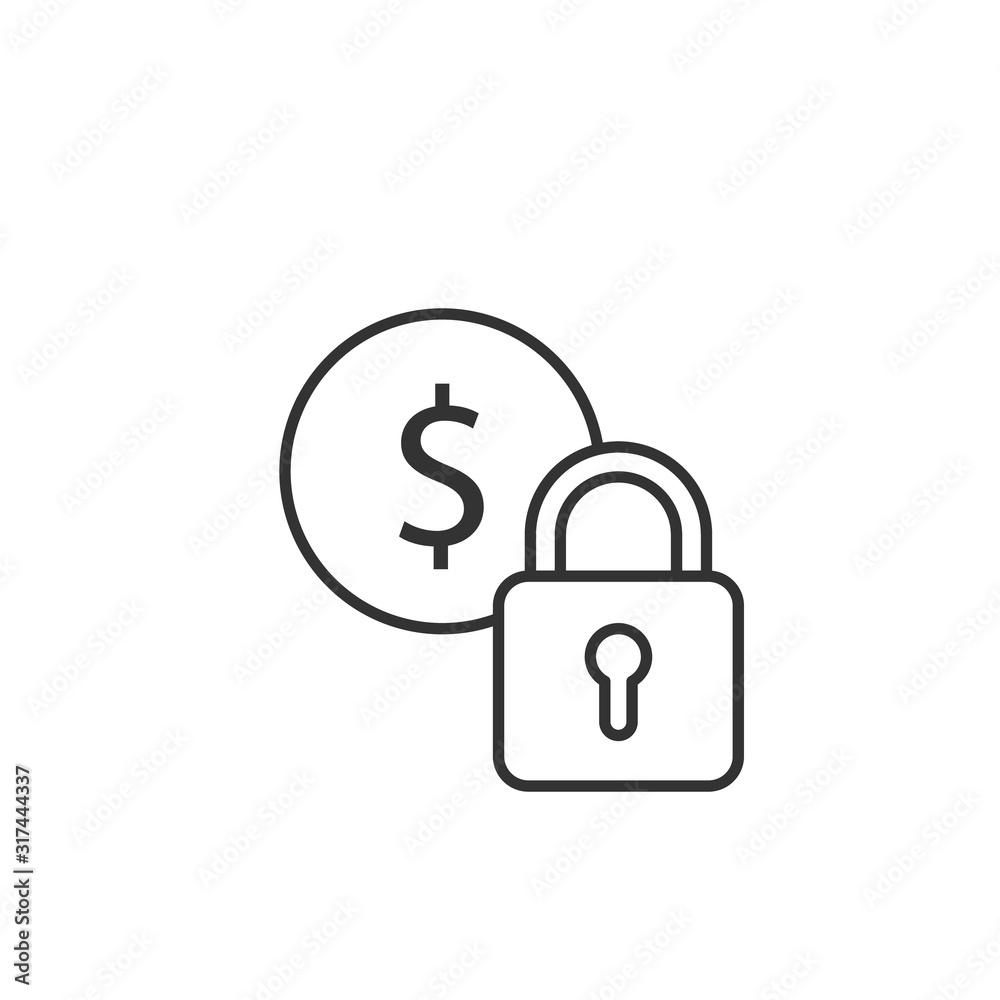 Fixed Income outline icon. Vector Fixed Income outline icon. Vector