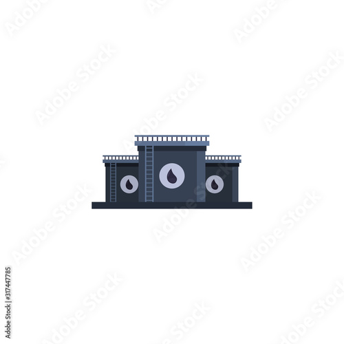 Isolated oil industry storage vector design