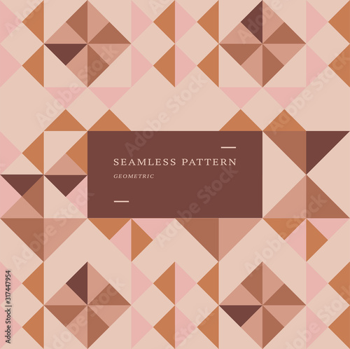 Vector design elements pattern for chocolate and cocoa packaging with label. Geometric seamless pattern for cafe, sweet-shop, pastry shop.