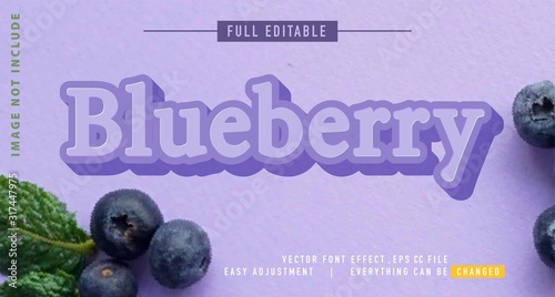 blueberry text effects that can be easily edited, bold, modern and attractive, you can use them for titles, quotes, promotional design elements and much more
