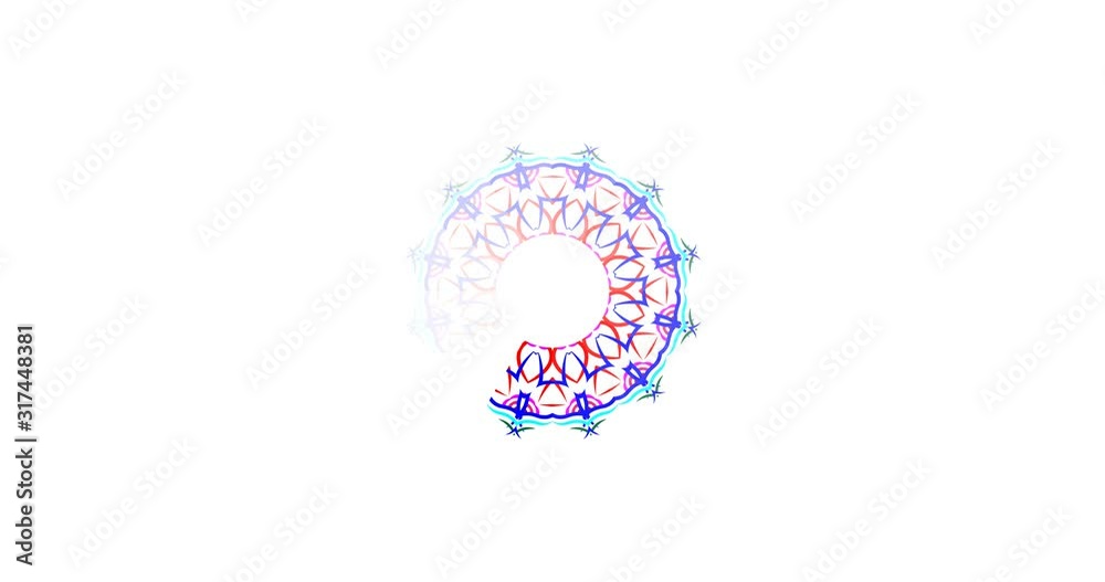 Simple colorful Preloader With mandala with white background. 4k animation of a design minimal preloader with white mandala fading in and out Simple colorful Preloader With mandala with white background. 4k animation of a design minimal preloader with white mandala fading in and out