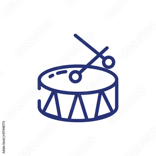 Isolated drum instrument vector design