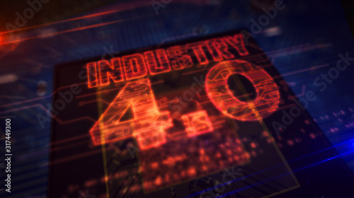 CPU on board with Industry 4.0 hologram