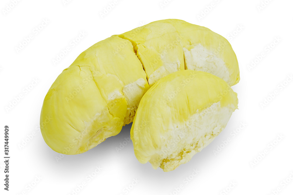 King of fruits, durian on white background with clipping path. King of fruits, durian on white background with clipping path.