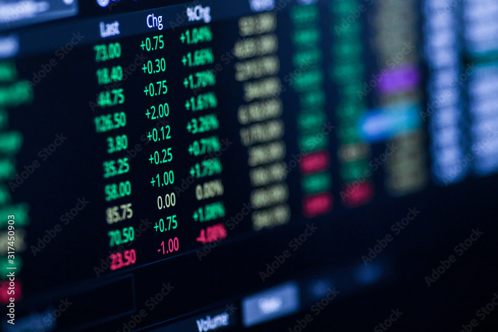 Stock exchange market chart, Stock market data on LED display. Business analysis concept. Stock exchange market chart, Stock market data on LED display. Business analysis concept.
