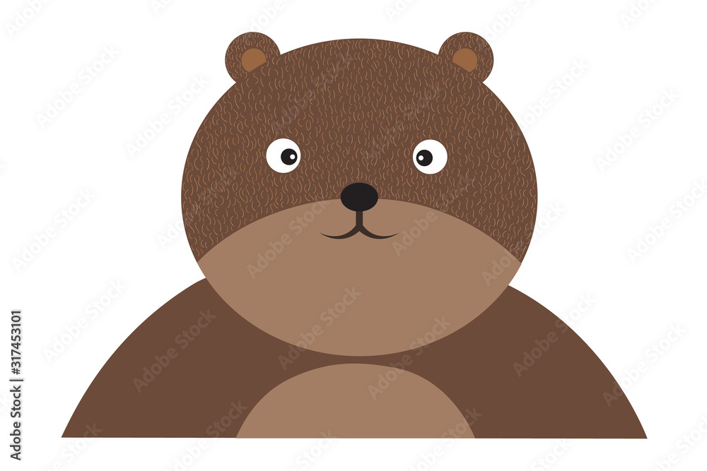 Obraz premium Bear isolated on white background.