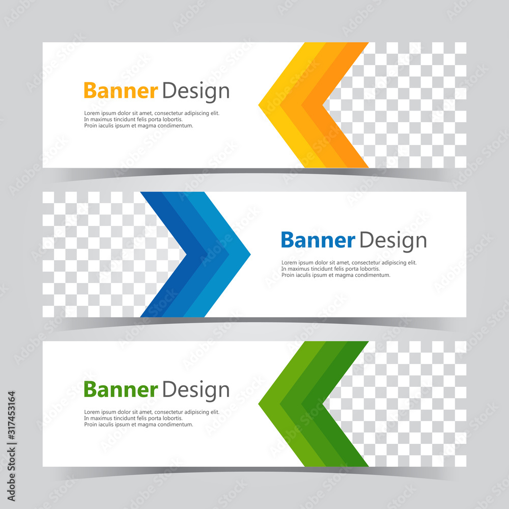 Fototapeta premium Geometric banner design template. banner design bundle.