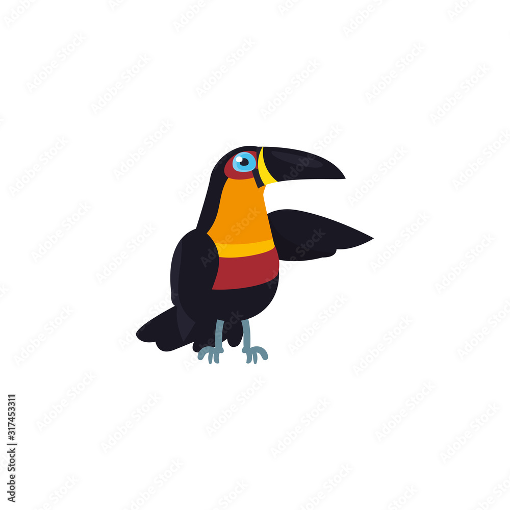 Naklejka premium Isolated toucan bird vector design