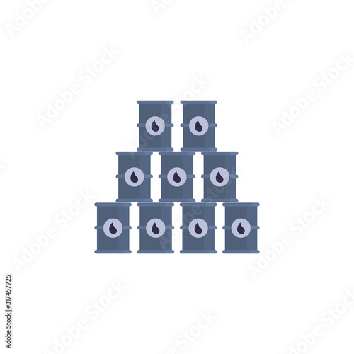 Isolated oil industry barrels vector design