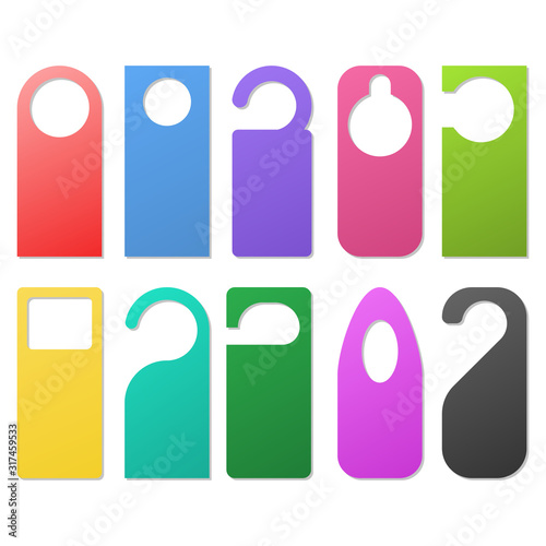 Realistic 3d Detailed Hotel Room Hangers Set. Vector