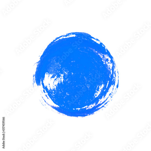 Blauer Pinsel Kreis als grunge Hintergrund