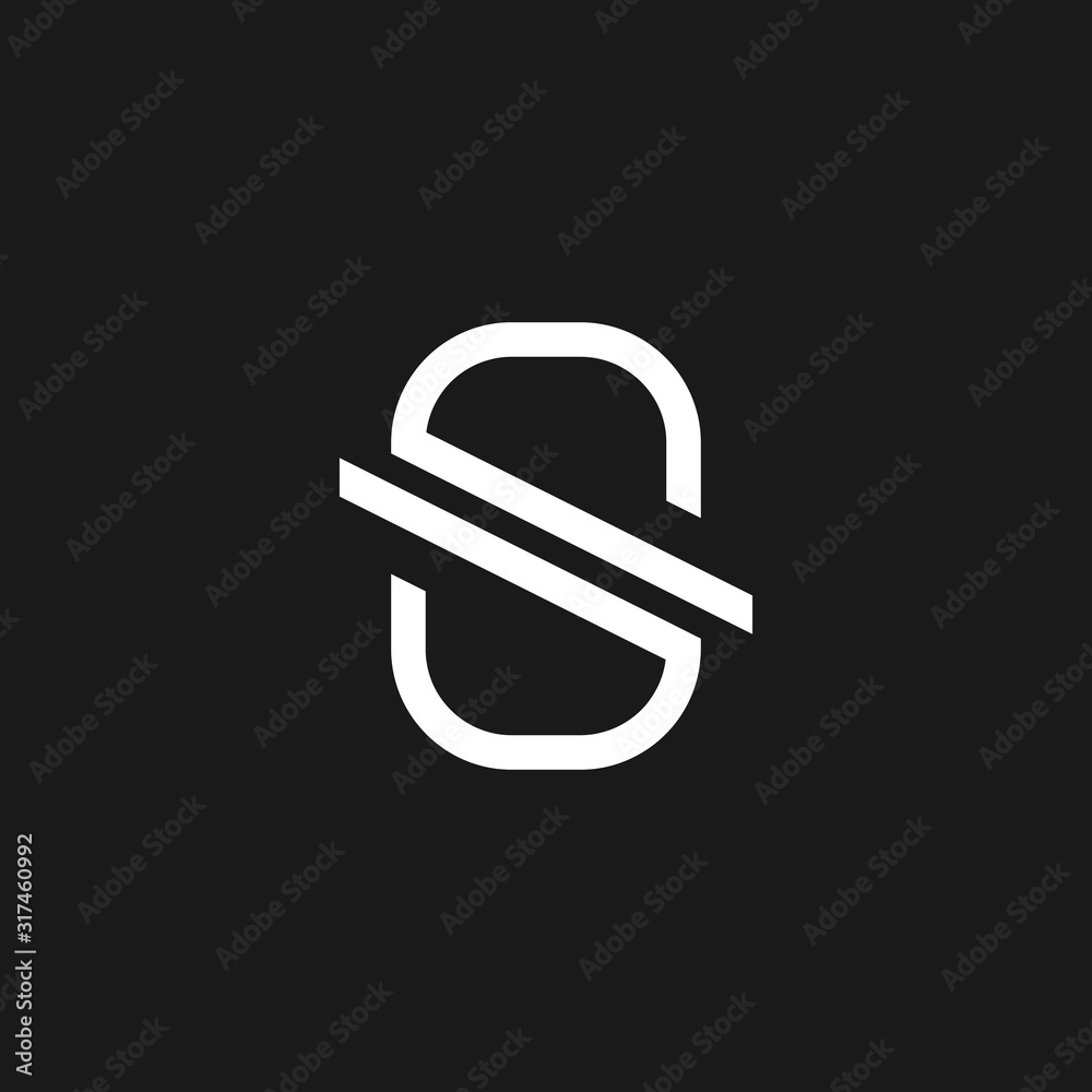 monogram S vector logo in a modern line style monogram S vector logo in a modern line style