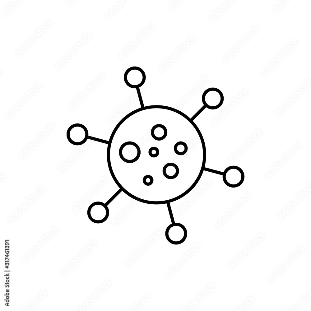 Cancer virus icon. Simple line, outline vector elements of world awareness day icons for ui and ux, website or mobile application Cancer virus icon. Simple line, outline vector elements of world awareness day icons for ui and ux, website or mobile application