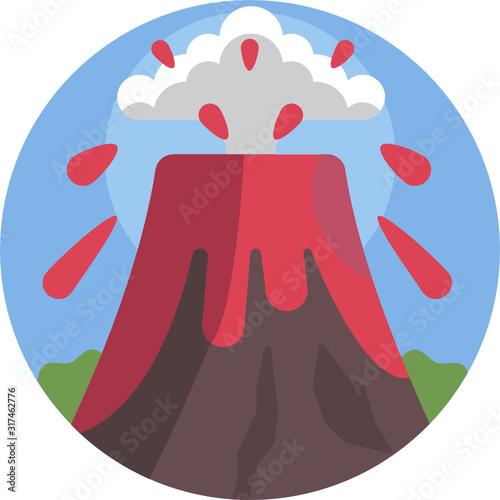 illustration of a volcanoo photo