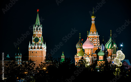 St Basils cathedral in moscow and Kremlin