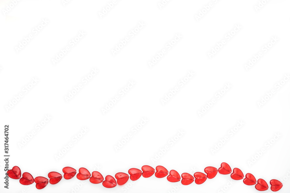 Heart Bead backgroung for St Valentine's day