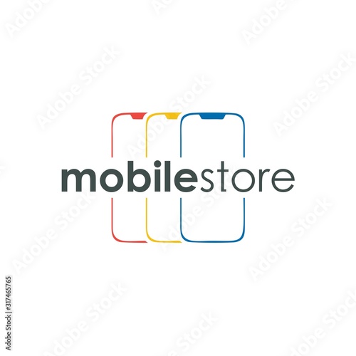 Mobile Store Logo Simple and Business