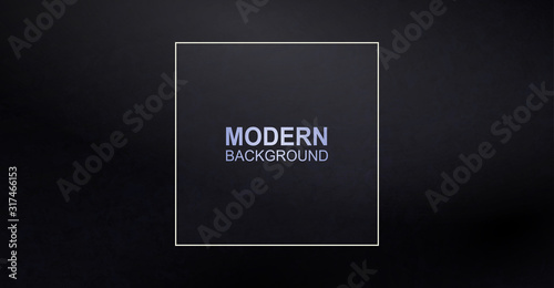 Black texture background with square light frame