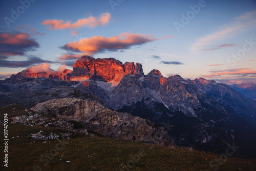 Inspiring image of the national park Tre Cime di Lavaredo.