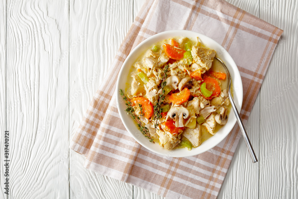 chicken stew with vegetables and creamy sauce chicken stew with vegetables and creamy sauce