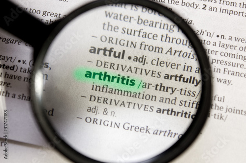 Arthritis word or phrase in a dictionary.
