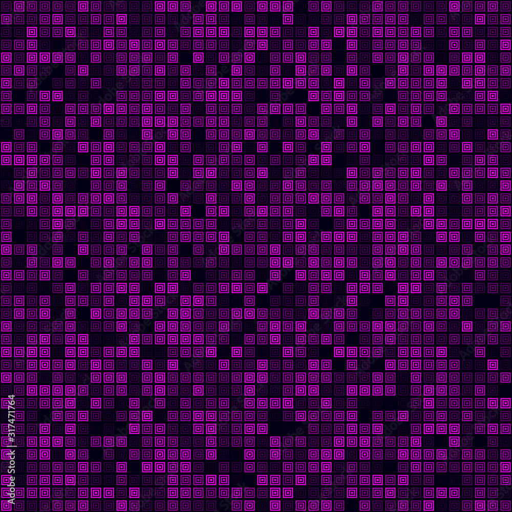 Digital background. Filled pattern of multiple squares. Magenta colored seamless background. Cool vector illustration. Digital background. Filled pattern of multiple squares. Magenta colored seamless background. Cool vector illustration.