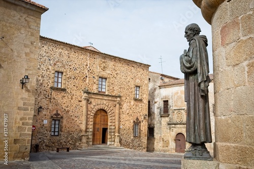 Statue of San Pedro de Alcántara in Cáceres, Spain