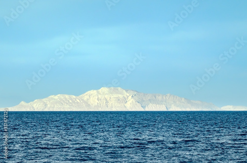 Tiran Island in the Red Sea near Sharm El Sheikh in Egypt