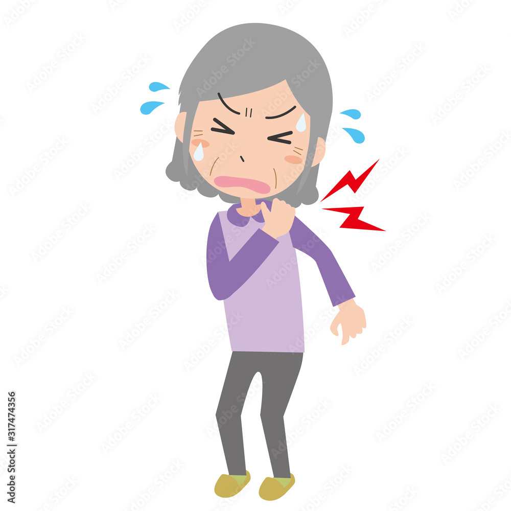 おばあさん　女性　肩こり　痛み