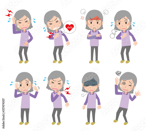 おばあさん　女性　更年期障害　更年期　症状　セット