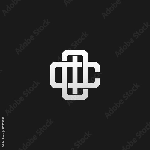 Monogram CO, OC, C, O vector logo in a modern line style