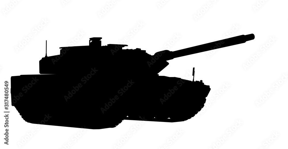 Tank vector silhouette