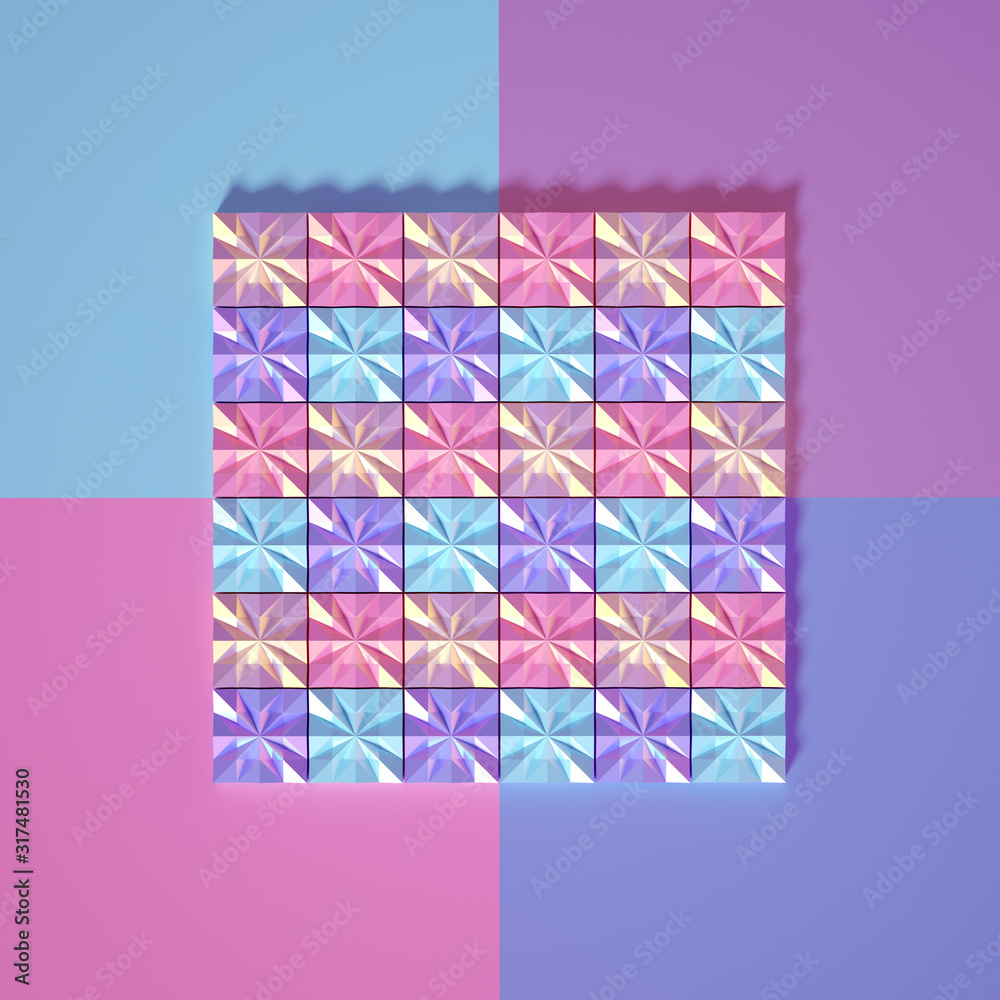 Fototapeta premium Beautiful, cheerful pattern background. 3d illustration, 3d rendering.
