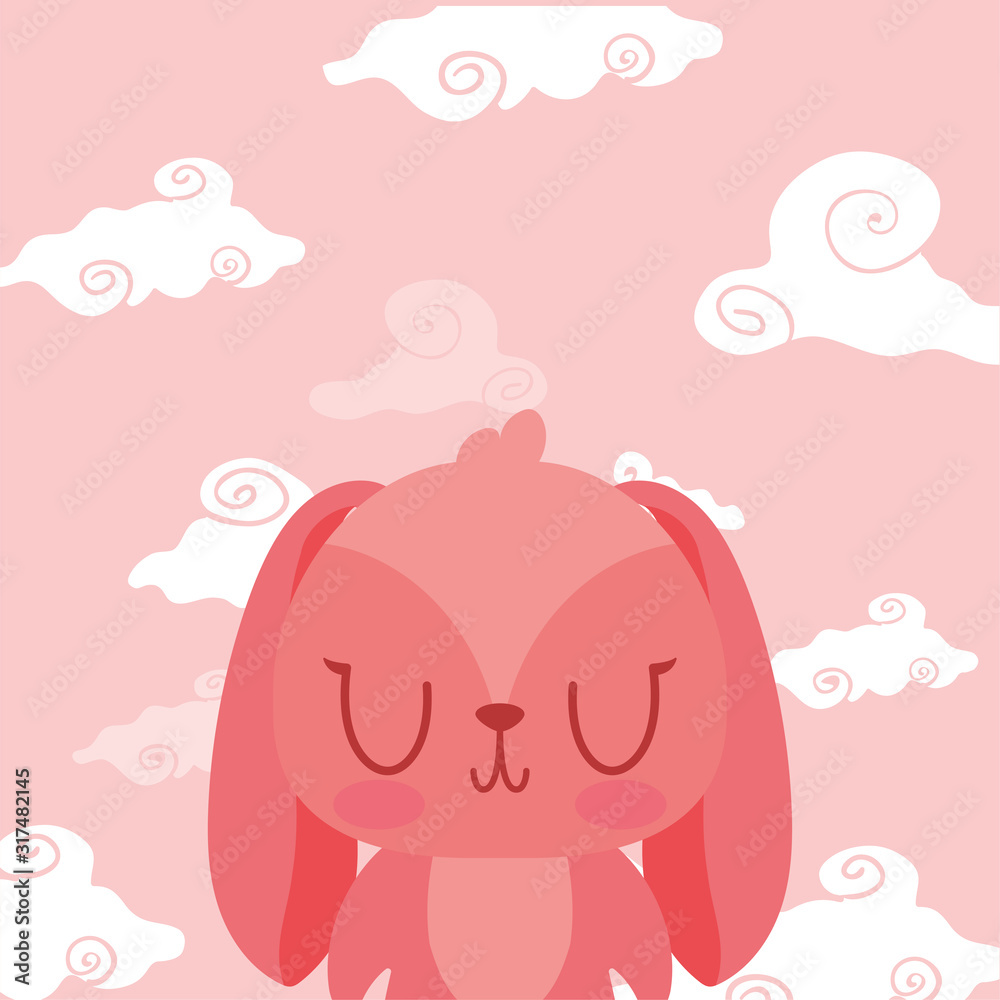 Cute rabbit cartoon vector design Cute rabbit cartoon vector design