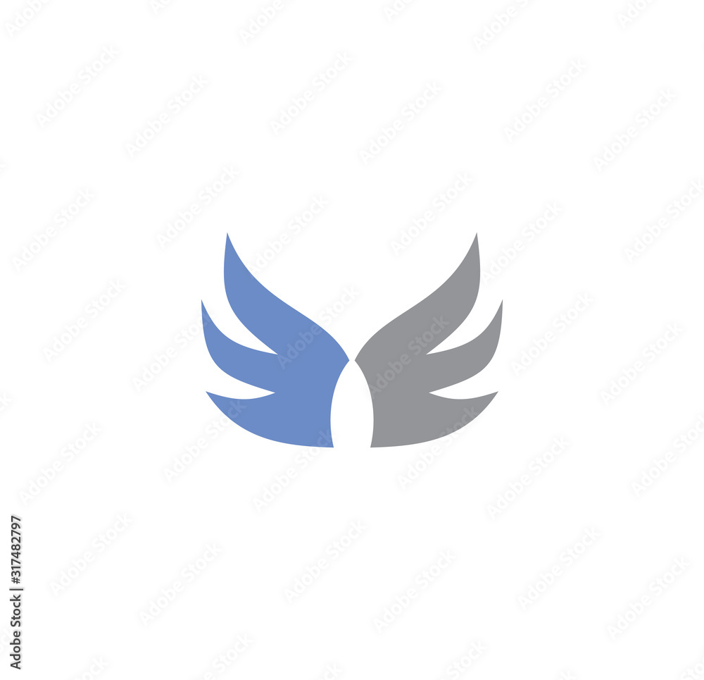 Wing related icon on background for graphic and web design. Creative illustration concept symbol for web or mobile app.