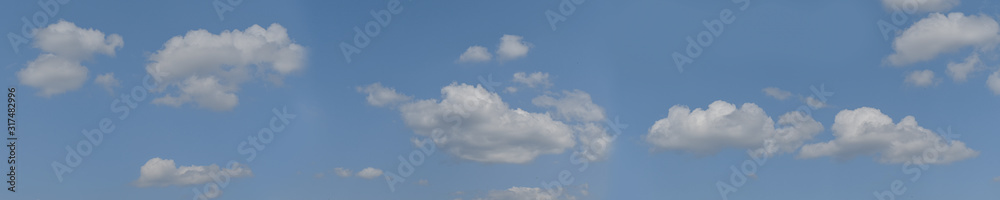 blue sky background with white clouds. panorama picture