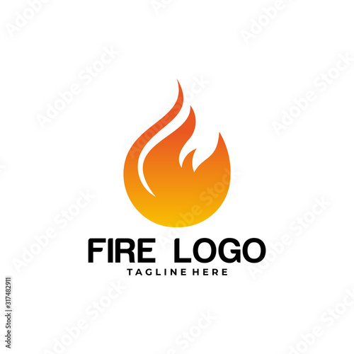 fire logo icon vector isolated