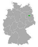Karte von Berlin in Deutschland