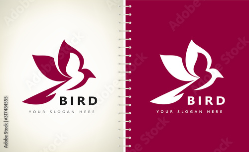 Bird logo vector. Animal illustration.